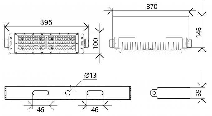 100w-1200w LED 홍수 조명 스포츠 경기장 골프 코스 터널 홍수 조명 11