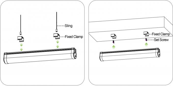 더 저렴한 가격 36W LED 선형 조명 주차 차고용 3 단속 튜브 방수 1200mm 12