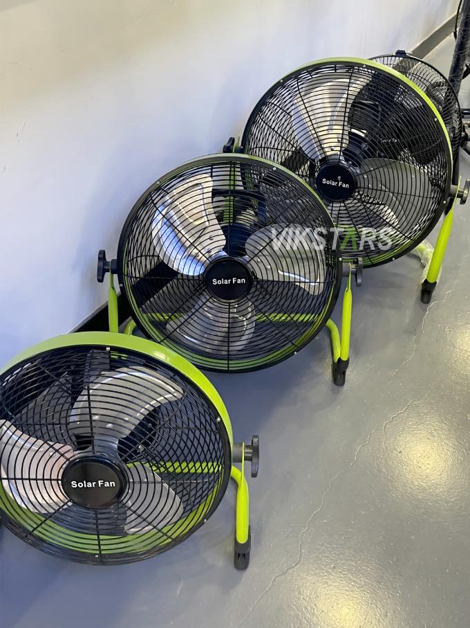 야외 휴대용 팬 재충전 가구 비상 12 인치 14 인치 태양 바닥 팬 조용한 태양 전력 팬 13