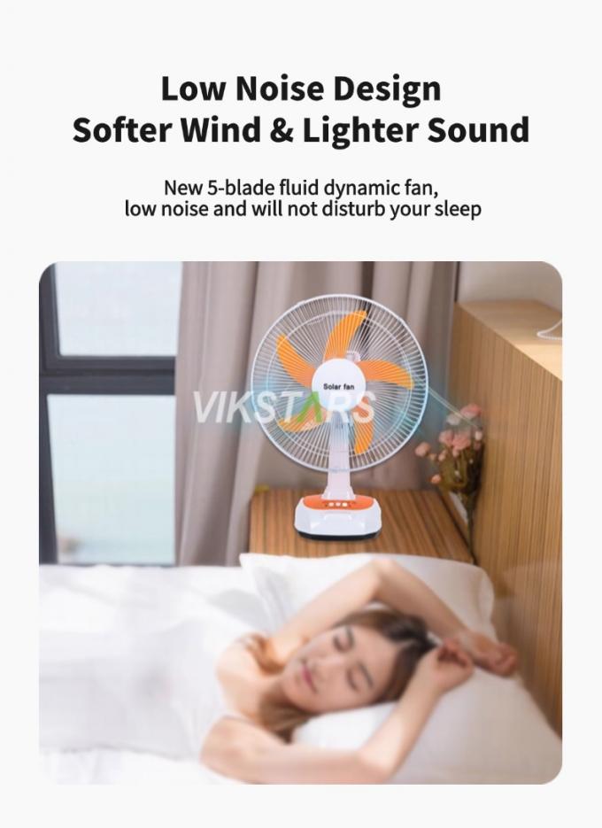 캠핑 응급용 태양광 테이블 선풍기 16인치, 전구 포함 에너지 절약 3
