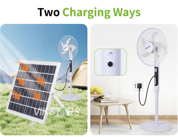 태양 정지 팬 16 인치 가벼운 에너지 절약 야외 캠핑 낚시 8