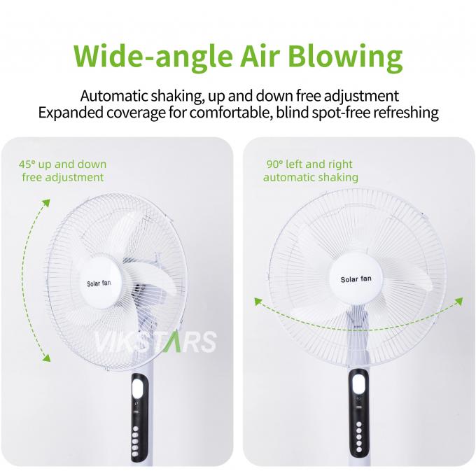 태양 정지 팬 16 인치 가벼운 에너지 절약 야외 캠핑 낚시 10