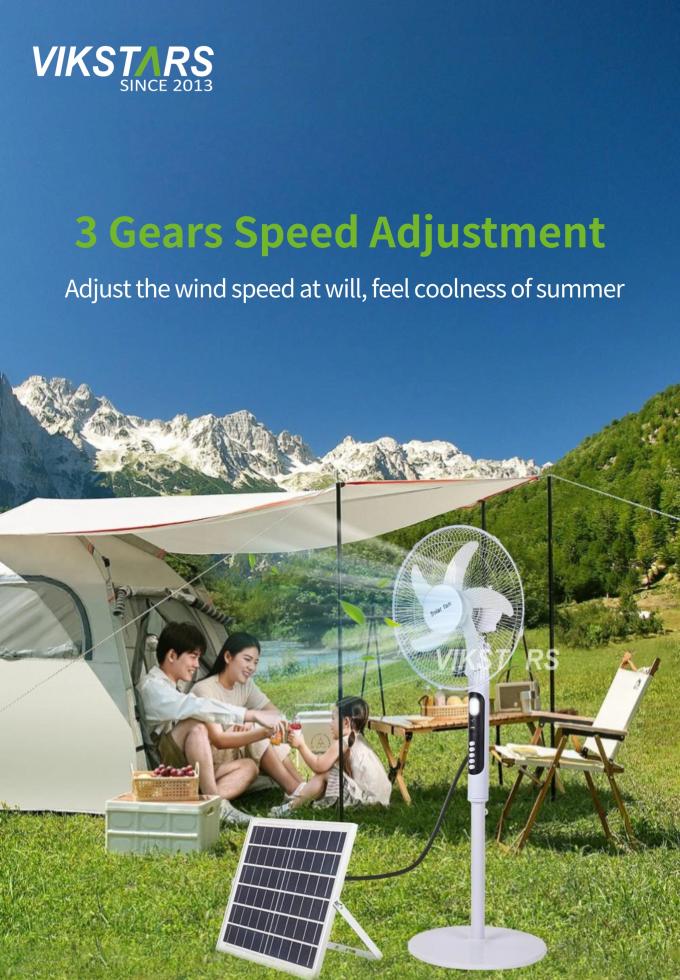 태양 정지 팬 16 인치 가벼운 에너지 절약 야외 캠핑 낚시 14