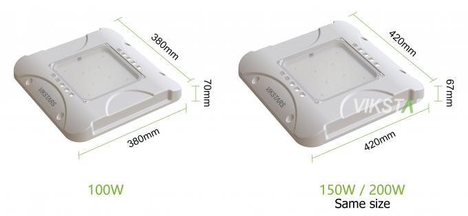 고품질 135lm/w 100W 150W 200W LED 주유소 조명 SKD 램프 키트 지원 주유소용 캐노피 조명 4