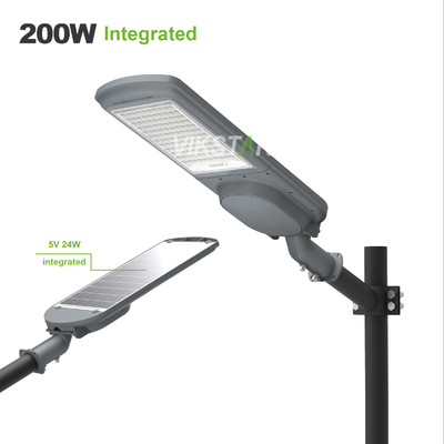 고전력 온인원 200W 300W 400W 500W 추가 태양광 패널과 함께 태양광 거리 조명